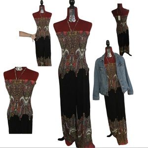 Super cute paisleys pink and black jumpsuit